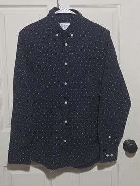 Navy blue button up shirt